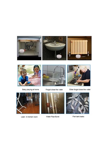 Yifomall Ev Ev Su Tükenme Alarmı - 85 Db Gürültü İle Su Tespit Cihazı, Evde/ Mutfak/ Banyo/ Garajda Kullanıma Uygun