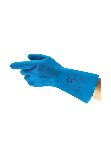 Ansell Alphatec 87-029 Kimyasal Dayanıklı, Doğal Kauçuk Lateks El