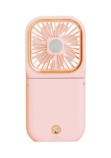 Mini Soğutma Fanı Katlanabilir Boyun Asma Fanı Usb Ayarlanabilir Telefon Tutucu 3 Dişli Yaz Soğutma Fanı Pembe