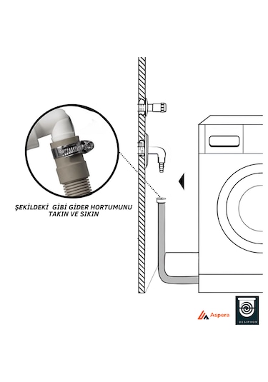 Çamaşır Ve Bulaşık Makinesi Gider Koku Önleyici Çekvalf Adaptör C