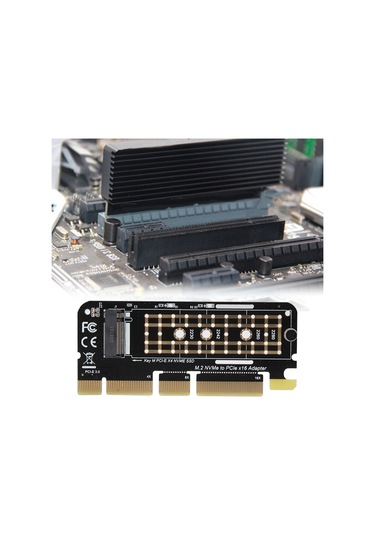 Fosenze Pcı-e 3.0 X16'dan M.2 Nvme'ye Donüştürücü Kart, Çoklu Ssd Testi, Hızlı Veri Transferi, Soğutma Kanatları İçerir