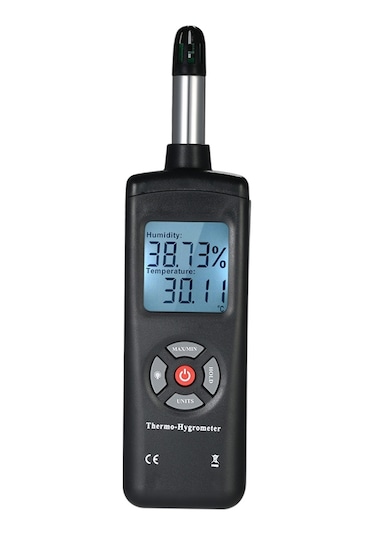 Dijital Lcd Termo-higrometre Termometre Higrometre Siyah
