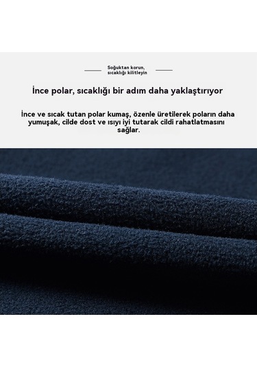 Erkek Termal Polar Ceket Soğuğa Dayanıklı Dik Yakalı Rahat Kesim Silueti Güzelleştirirerkek Termal Polar Ceket Soğuğa Dayanıklı Dik Yakalı Rahat Kesim Silueti Güzelleştirir Mavi