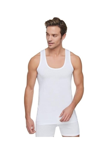 Tutku Erkek Atlet 6'Lı Paket Beyaz