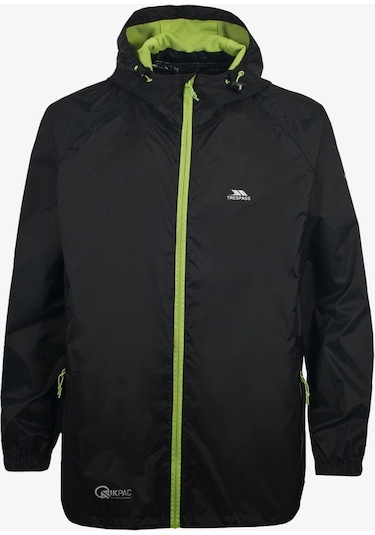 Trespass Qikpac Jacket Unisex Siyah Yağmurluk Uajkraı10001-blk Siyah