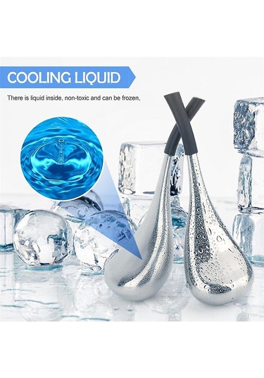 Cilt Bakımı İçin Buz Küresi Kaşık Masaj Aleti - Paslanmaz Çelik Dondurma Aleti - Güzellik İçin Yüz Silindiri - Soğutucu Masaj Çok Renkli