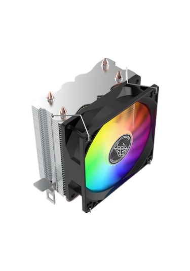 Snt Lc-200a-b Rgb 2 Bakır Borulu Siyah Kule Tipi Cpu Soğutucu - Yüksek Performans