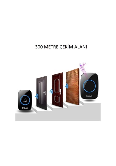 YENİTECH Kablosuz Akıllı Kumandalı Dayanıklı Kapı Zili