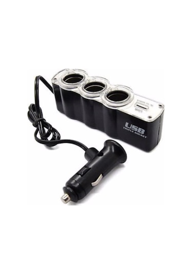Eraks Car Accesorıes Araç Oto Çakmak Çoğaltıcı 3 Port+1 Usb