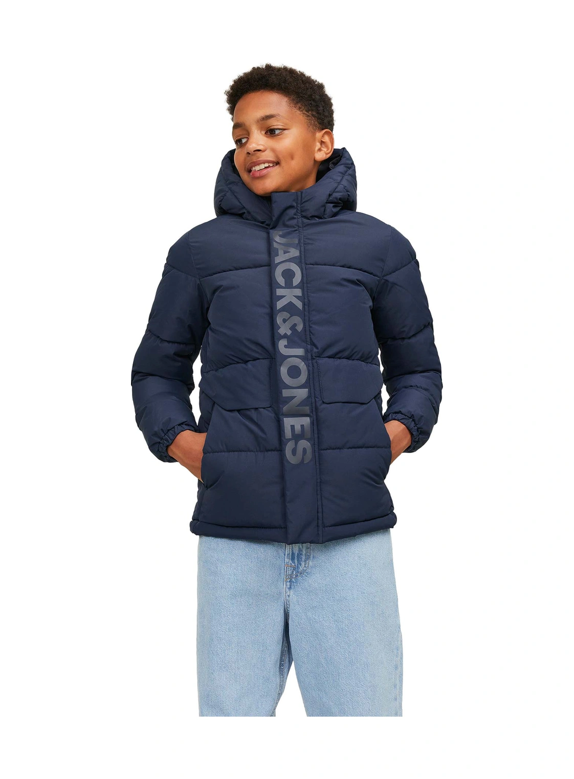 Jack & Jones Jcospeed Puffer Sn Jnr Lacivert Erkek Çocuk Mont 000000000102341352 Lacivert