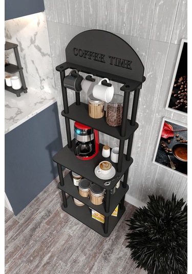 Dekoratif Lungo Özel Kahve Köşesi Siyah Siyah