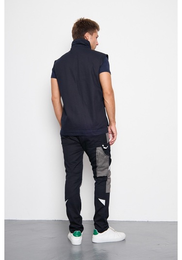 Orange Safety Lacivert Takım Mısır Harman Karışımı Yelek + Panto 001