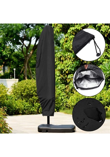 Padalink 280 Cm 210d Oxford Dokulu Gümüş Kaplama Semsiye Kılıfı - Yağmurlu, Tozlu, Güneşli Hava Koruyucu, Dış Mekan Muz Semsiyeleri İçin DiğER