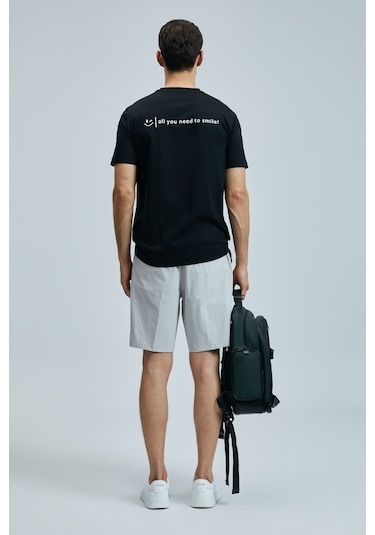 Lufian Zany Modern Grafik T- Shirt Siyah Siyah 111020255100100 Siyah