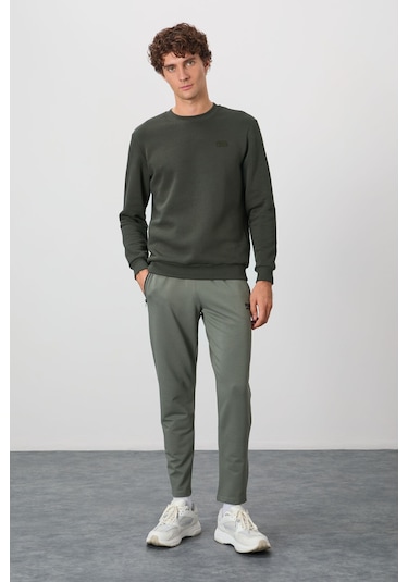 Tommy Life Omar Haki Şardonlu Erkek Sweatshirt - 88137 Haki