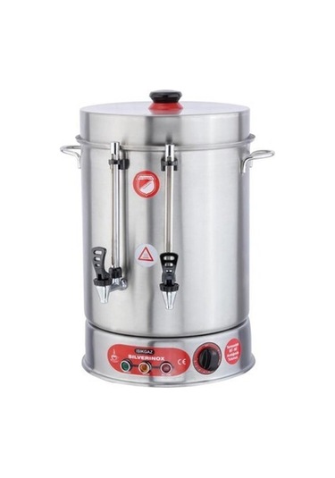 Işıkgaz Silverinox Ikazlı Çay Makinesi, Metal Musluklu, 120 Bardak Kapasiteli, 12 L İntch-2033-102541