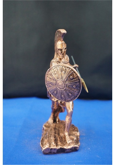 Mitolojik Tasarım Achilles Aşil - Ev Ofis Dekoratif Hediyelik Aksesuar 28 Cm Bakır