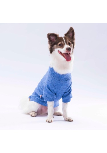 Pawstar Mavi Merino Esnek, Küçük Irk Triko Köpek Kazağı