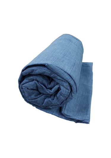 Özlü Fitted Lastikli Tek Kişilik Çarşaf Seti 100x200 -indigo