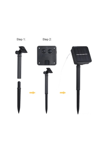 Kosona Güneş Enerjili Bakır Tel Işık Zinciri 10m 100 Led 6w 8 Işık Modu Islak Beyaz Bahçe Çiçek Aydınlatması