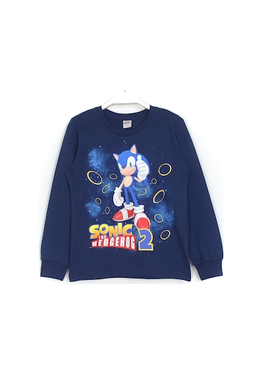 Kirpi Sonic Knuckles Tails 3D Baskılı Erkek Çocuk Pijama Takımı Lacivert