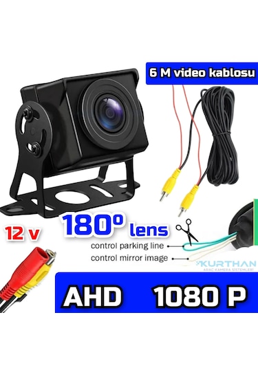 Ahd 1080p Balık Gözü Lens 180 Derece Geniş Açılı Metal Kasa