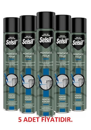 Selsil Montaj Köpüğü 5 Adet 750 Ml