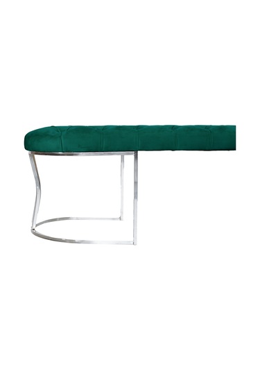 VİEGO SILVER YEŞİL-Kapitoneli Model Puf&Bench&Koltuk-Oturak-Uzun Makyaj Puff-Yatak Odası Ucu&Önü