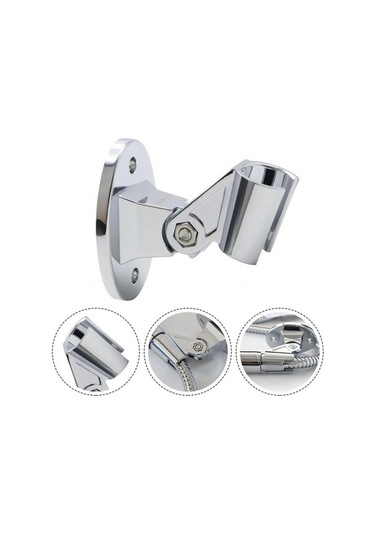 Bosphorusboutique02 Duş Braketi Sabit Tabanlı Duş Başlığı Yüksek Kalite Gümüş, 7x5 Cm, 1 Parça Gümüş