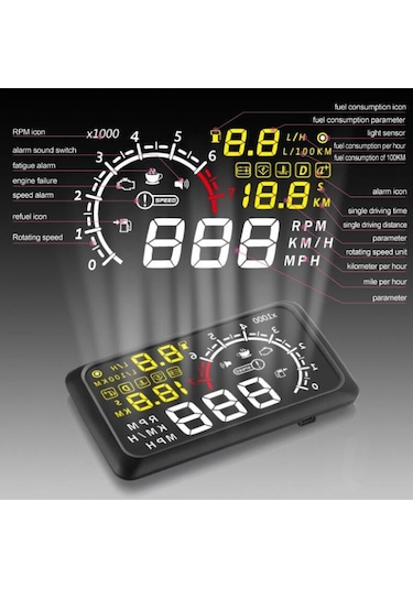 Gplus X3 Hud Head Up Display Obd Veri Yansıtıcı Hayalet Gösterge