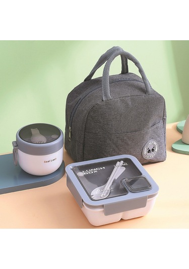 Okullar İçin Uygun Beslenme Çantası Ve Yemek Takımı D-1 Beyaz