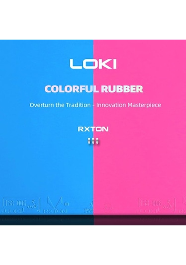 Pembe Lokı Rxton 3 Mavi Pembe Masa Tenisi Kauçuk Sivilce-güçlü Elastik Sünger İle Yapışkan Ping Pong Kauçuk Pembe