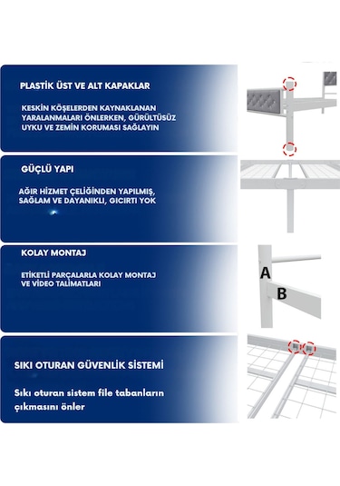 Aksviva Milan Çift Kişilik Ferforje Metal Karyola