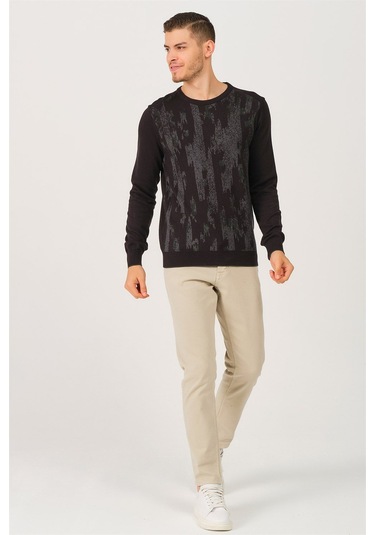 V9306 Dewberry Dıo Rıse Erkek Kazak-siyah Siyah