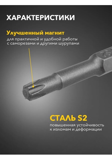 Kranz Manyetik Torx T-25 Uç, Vidalama Makinesi İçin, 10 Adet 306448460