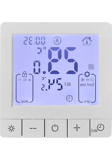 Novahub K5m Akıllı Termostat - 16a Isıtma, Lcd, 24 Saat Zamanlayıcı, Ip20, Beyaz