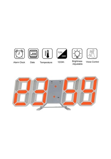Ulzyvf 3d Led Dijital Saat - Sıcaklık, Alarmlı, Renkli Ekran, Çok Fonksiyonlu ÇOk Renkli