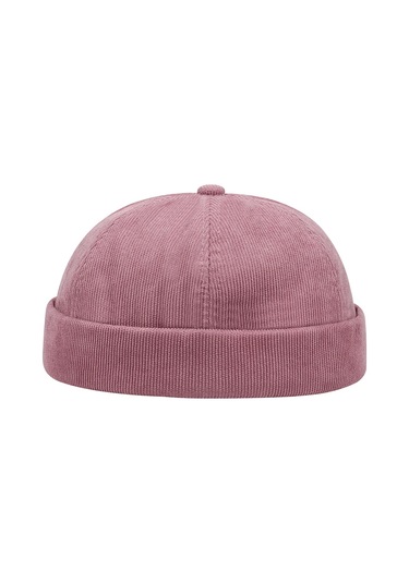 Snapbuy 2024 Unisex Kadife Brimless Şapka - Rüzgar Geçirmez Sonbahar/kış Berepembestandartkadın Pembe