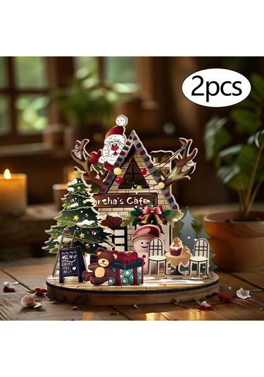 Suntek 2x Yılbaşı Evi 3d Bulmaca Seti Yetişkinler İçin Oyuncak