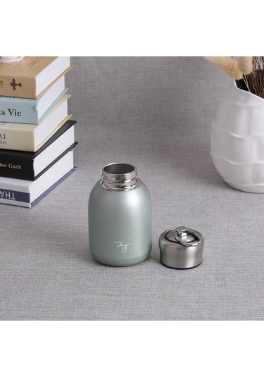 Xiyyadms Çocuklar İçin 300ml Paslanmaz Çelik Vakumlu Mat Su Termosu - Kancalı Kapaklı Diğer