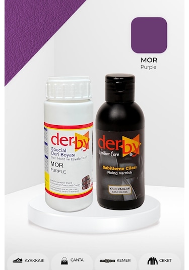 Derby Deri Mont Boyası ve Sabitleme Cilası 100 G Set