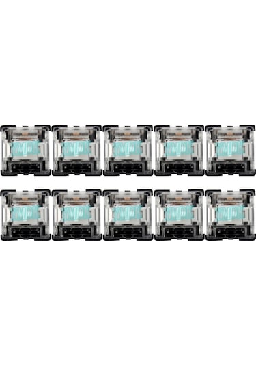 Sones 10 Adet Gateron G Şaft Siyah Tabanlı Şeffaf Şaft Kapağı Eksen Anahtarı, Stil: G3 Ayak Beyaz Şaft