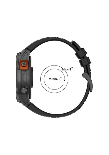 Sones Garmin Instinct Crossover Solar 22mm Spor İki Renkli Silikon Saat Kordonu İçin