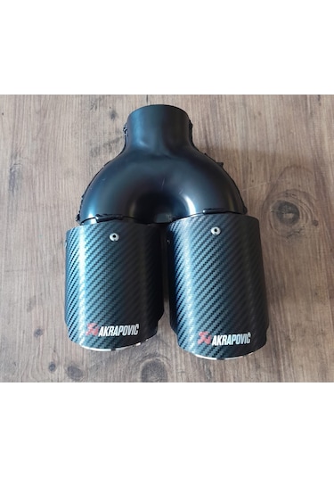 AKRAPOVİÇ 90 MM ÇİFTLİ SOL İÇİ KROM KARBON KAPLAMA