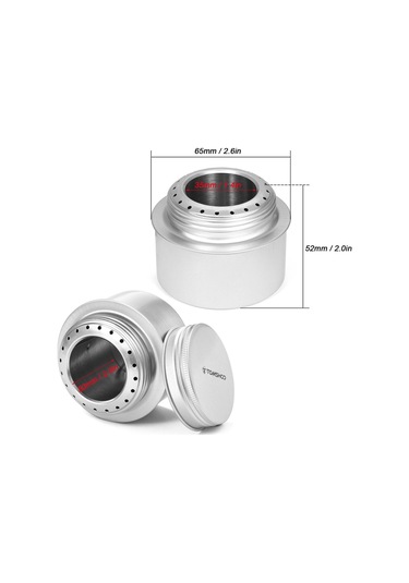 Gümüş Tomshoo Taşınabilir Mini Alüminyum Alaşımlı Alkol Sobası, Kapaklı Ve Paslanmaz Çelik Ön Cam Rüzgar Without Windscreen Gümüş