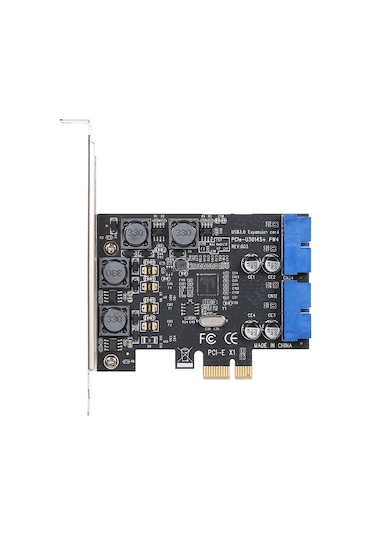 Yaozixa Masaüstü Bilgisayar İçin Pcı-e'den Usb3.0'a 4 Portlu Genişletme Kartı, Ön Panel 19/20pın Bağlantıları, Geri Besleme Gerektirmeyen Optik Sürücü Konumlu