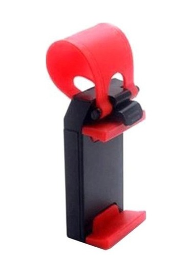 Jms Güçlü Taşıma Kapasitesi Profesyonel Evrensel Araç Direksiyon Cep Telefon Tutucu Kırmızı