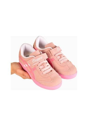 Etayger Çoçuk Kalın Taban Unisex Spor Ayakkabı Kaymaz Taban Sneakers Pembe