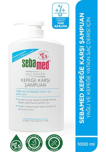 Sebamed Kepek Karşıtı Pirokton Olamin İçerikli Yağlanma Önleyici Etkili Şampuan 1000 ML