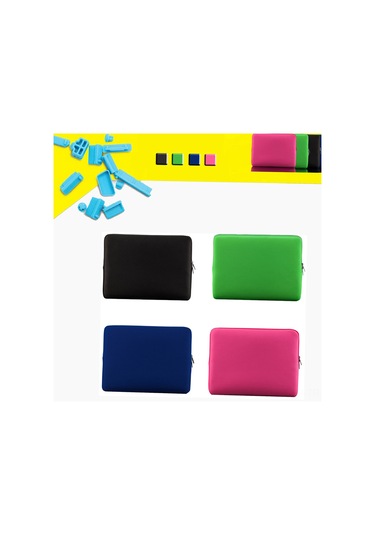 Aubyhe 15"-15.6" Dizüstü Bilgisayar & Ultrabook Kılıfı - Pembe, Kabarcık Yastıklı Koruma, Hızlı Fermuar Açılışlı Zarf Desenli Pembe